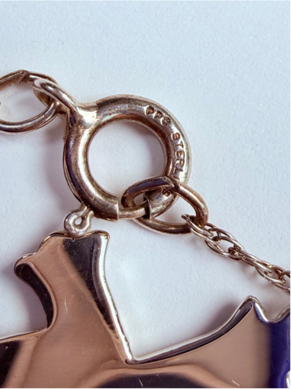 14K Gold Filled Princess Pride Creations Cross Crucifix Enamel Sterling Necklace - Picture 7 of 8